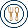 Symbol für Teller mit Besteck